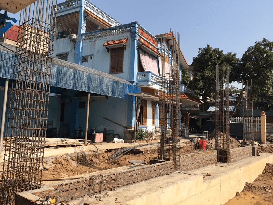 Cột tầng 1 dự án nhà thể thao đa năng - trường mầm non Thế Hệ tỉnh Ninh Bình